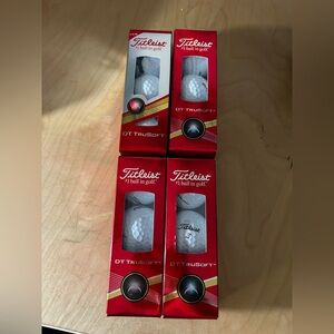 Titleist DT Trusoft Golf Balls White with Daniel Gale logo, 4 Packs of 3